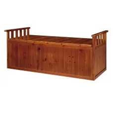 Gardeon 129cm Wooden Outdoor Storage Bench - Fir Wood, 200L Capacity, Weather-Resistant, Natural Finish, Patio Chest