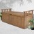 Gardeon 129cm Wooden Outdoor Storage Bench - Fir Wood, 200L Capacity, Weather-Resistant, Natural Finish, Patio Chest
