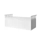 Gardeon 129cm White Wooden Outdoor Storage Bench & Toy Chest - Fir Wood, 200L Capacity, All-Weather, 2-in-1 Design