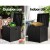 Gardeon 195L Outdoor Storage Box Bench - Weather-Resistant Polypropylene, Easy Assembly, Black, 1-Year Warranty
