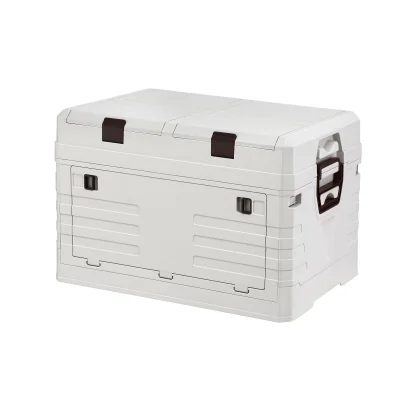 Gardeon 40L Foldable Outdoor Storage Box – Durable PP Material, Dual-Layer, 3-Way Access, Portable & Space-Saving Design