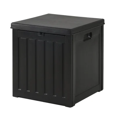 Gardeon 80L Lockable Outdoor Storage Box - Eco-Friendly PP, Weather-Resistant, Bench Seat, Black, Easy Assembly