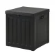 Gardeon 80L Lockable Outdoor Storage Box - Eco-Friendly PP, Weather-Resistant, Bench Seat, Black, Easy Assembly