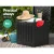 Gardeon 80L Lockable Outdoor Storage Box - Eco-Friendly PP, Weather-Resistant, Bench Seat, Black, Easy Assembly