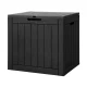 Gardeon 118L Black Outdoor Storage Box - Weather-Resistant, Lockable, Polypropylene, Easy Assembly, Indoor/Outdoor Use