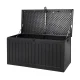 Gardeon 270L Black Outdoor Storage Box - Lockable, Weather-Resistant Garden Bench, Durable Polypropylene, Easy Assembly