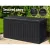 Gardeon 270L Black Outdoor Storage Box - Lockable, Weather-Resistant Garden Bench, Durable Polypropylene, Easy Assembly
