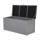 Gardeon 490L Lockable Outdoor Storage Box - Weather-Resistant PP, Bench Seat, Ideal for Tools & Toys, Black/Grey