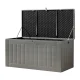 Gardeon 830L Outdoor Storage Box & Bench - Lockable, Weather-Resistant PP Material, 160cm, Black, Easy Assembly