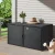 Gardeon Black Wicker Outdoor Storage Cabinet - 2-in-1 Deck Shed, 88 Gal Capacity, Steel Frame, UV & Weather Resistant