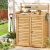 Gardeon Wooden Outdoor Storage Cabinet with Galvanised Steel Workbench, 3-Tier Shelves & Weather-Resistant Design