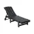 Gardeon Sun Lounge Beach Chair HDPE Adirondack Lounger 4-Position Adjustable Recliner with Wheels, Black, 194cm
