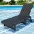Gardeon Sun Lounge Beach Chair HDPE Adirondack Lounger 4-Position Adjustable Recliner with Wheels, Black, 194cm