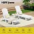 Gardeon Sun Lounge Beach Chair White HDPE Adirondack Lounger with Wheels, 4-Position Recline, 150kg Capacity, Outdoor