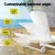 Gardeon Sun Lounge Beach Chair White HDPE Adirondack Lounger with Wheels, 4-Position Recline, 150kg Capacity, Outdoor