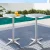 Gardeon Set of 2 Adjustable Height Outdoor Bar Tables, Stainless Steel Top, 70/110cm, Foldable & Portable Design
