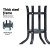 Gardeon Outdoor Steel Bar Table with Glass Top, Parasol Hole, 80cm Diameter - Elegant, Durable, Easy to Clean