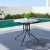Gardeon Outdoor Steel Bar Table with Glass Top, Parasol Hole, 80cm Diameter - Elegant, Durable, Easy to Clean