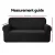 Artiss 3 Seater Sofa Cover, High Stretch Polar Fleece in Black, Machine Washable, All-Round Protection, Anti-Slip