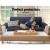 Artiss 3-Seater Sofa Cover - Diamond-Quilted Dark Grey, Anti-Scratch Microfibre, Hollow Fibre Filled, Machine Washable