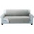 Artiss 3-Seater Quilted Grey Sofa Cover - Anti-Scratch Microfibre, Hollow Fibre Filling, Machine Washable, Anti-Slip