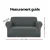 Artiss 2 Seater Stretch Sofa Cover Grey, Knitted Fabric, Machine Washable, All-Round Protection, Easy Fit
