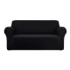 Artiss 3 Seater Sofa Cover Black – Stretch Knitted Fabric, Machine Washable, Anti-Slip, Fits Most Couch Styles