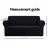 Artiss 3 Seater Sofa Cover Black – Stretch Knitted Fabric, Machine Washable, Anti-Slip, Fits Most Couch Styles