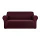 Artiss 3 Seater Sofa Cover Burgundy, Stretch Knitted Fabric, Machine Washable, Anti-Slip, All-Round Protection
