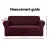 Artiss 3 Seater Sofa Cover Burgundy, Stretch Knitted Fabric, Machine Washable, Anti-Slip, All-Round Protection