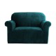 Artiss Agate Green Velvet Sofa Cover for 1 Seater - Stretchable, Anti-Slip, Machine Washable, All-Round Protection