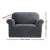 Artiss Velvet Sofa Cover for 1-Seater - Stretchable Crystal Velvet, Anti-Slip, Machine Washable, Grey, 81-120cm