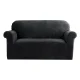 Artiss Black Velvet 2-Seater Sofa Cover - Stretchable, Anti-Slip, Machine Washable Crystal Velvet Couch Protector