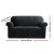 Artiss Black Velvet 2-Seater Sofa Cover - Stretchable, Anti-Slip, Machine Washable Crystal Velvet Couch Protector