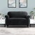Artiss Black Velvet 2-Seater Sofa Cover - Stretchable, Anti-Slip, Machine Washable Crystal Velvet Couch Protector