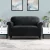 Artiss Black Velvet 2-Seater Sofa Cover - Stretchable, Anti-Slip, Machine Washable Crystal Velvet Couch Protector
