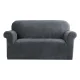Artiss 2-Seater Velvet Sofa Cover - Stretchable, Anti-Slip, Machine Washable, Grey - Crystal Velvet Protection