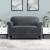 Artiss 2-Seater Velvet Sofa Cover - Stretchable, Anti-Slip, Machine Washable, Grey - Crystal Velvet Protection