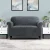 Artiss 2-Seater Velvet Sofa Cover - Stretchable, Anti-Slip, Machine Washable, Grey - Crystal Velvet Protection