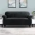 Artiss Velvet Sofa Cover, 3-Seater, Black - Stretchable, Anti-Slip, Machine Washable for All-Around Protection