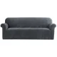 Artiss 4-Seater Velvet Sofa Cover - Stretchable, Anti-Slip, Machine Washable, Grey Crystal Velvet, 230-300cm Protection