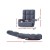Artiss Floor Lounge Sofa Bed, Linen & Deluxe Flocking Fabric, Charcoal, 49x58x71cm, Adjustable, Swivel, Portable