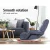 Artiss Floor Lounge Sofa Bed, Linen & Deluxe Flocking Fabric, Charcoal, 49x58x71cm, Adjustable, Swivel, Portable