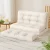 Artiss White PU Leather 2-Seater Floor Lounge Sofa Bed, 5 Reclining Positions, Foldable with Pillow, 203cm x 95cm