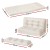 Artiss White PU Leather 2-Seater Floor Lounge Sofa Bed, 5 Reclining Positions, Foldable with Pillow, 203cm x 95cm