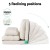 Artiss White PU Leather 2-Seater Floor Lounge Sofa Bed, 5 Reclining Positions, Foldable with Pillow, 203cm x 95cm