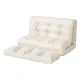 Artiss White PU Leather 2-Seater Floor Lounge Sofa Bed, 5 Reclining Positions, Foldable with Pillow, 203cm x 95cm