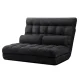 Artiss Lounge Sofa Bed, Charcoal Suede, 2-Seater, 167x95x13cm - Adjustable, Foldable, Easy Storage