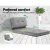 Artiss Adjustable Floor Lounge Sofa Bed - Grey Linen, 180cm, Steel Frame, Foldable, 5 Angles, Removable Cover