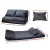 Artiss Charcoal 2-Seater Floor Lounge Sofa Bed with Adjustable Positions, Suede Fabric, Steel Frame, and Pillows